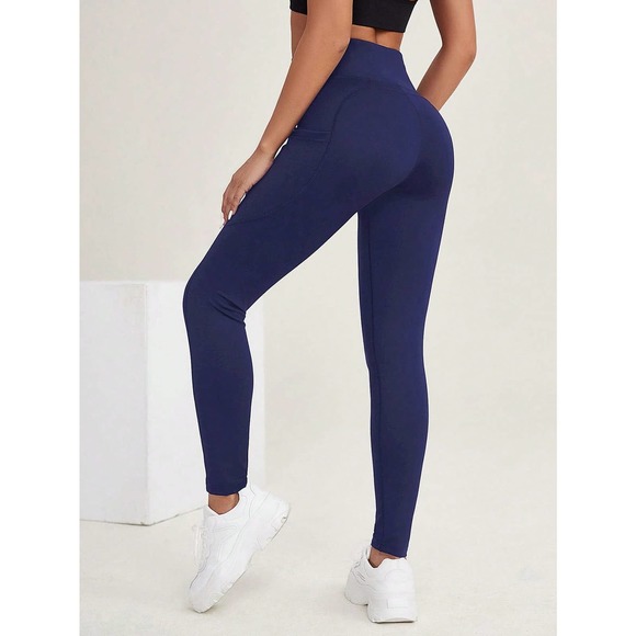 🌟 Wide Waistband Phone Pocket Side Leggings yoga workout - Picture 7 of 11